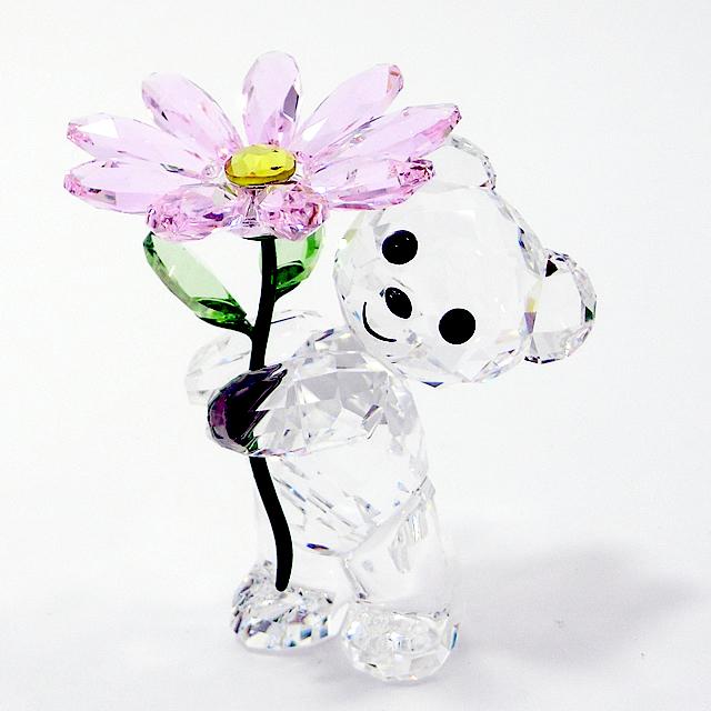 【スワロフスキー】クリスベア　デイジー　ピンクのお花 スワロフスキー クリスベア デイジー ピンクのお花