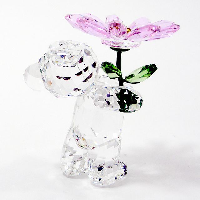 【スワロフスキー】クリスベア　デイジー　ピンクのお花 スワロフスキー クリスベア デイジー ピンクのお花