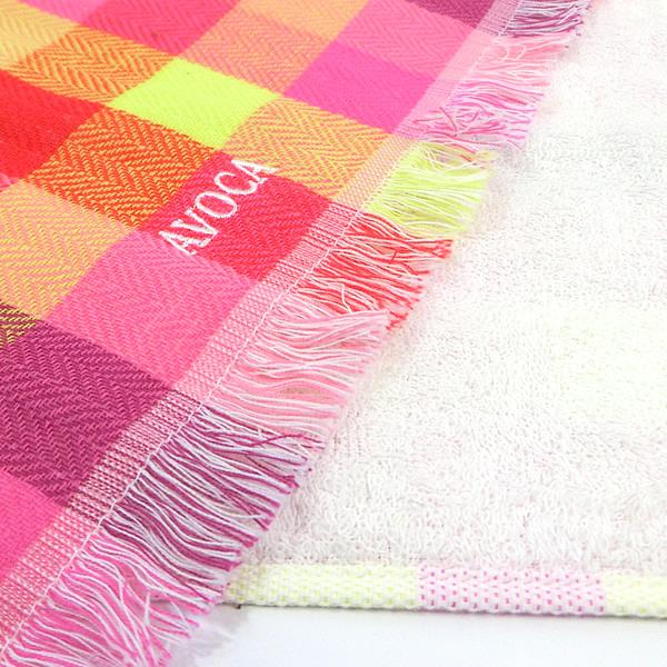AVOCA アヴォカ フェイスタオル 2枚セット 綿100% 35×77cm