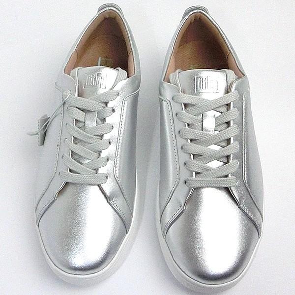 フィットフロップ レディース スニーカー レザーシューズ 靴 fit flop FITFLOP RALLY SNEAKERS X22-011  SILVER シルバー【アウトレットセール】