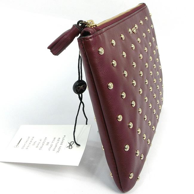 ANYA  HINDMARCH アニヤハインドマーチ ポーチ 小物入れ JOSS ZIP TOP POUCH ミディアムレッド レザー 287434｜pre-ma｜03