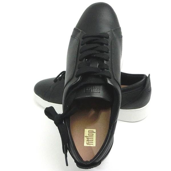 fitflop（フィットフロップ） ブラックレザースニーカー 24cm FitFlop フィットフロップ 最安ショップ レディース スニーカー