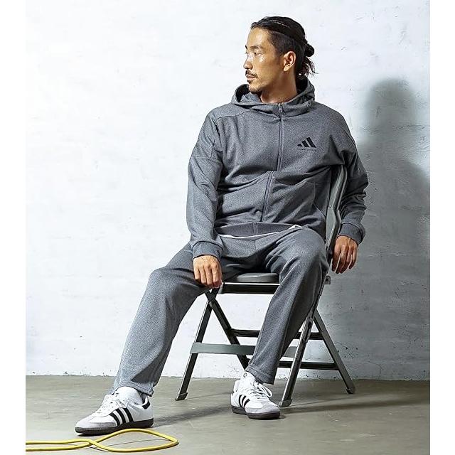 adidas グレー フード付きジャージ上下セット XL adidas（アディダス） 数量限定SALE パーカージャケット＆パンツ 上下