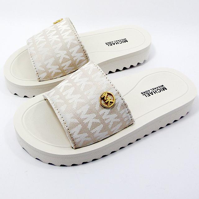 マイケルコース ハイブリッドスライド厚底サンダル ホワイト白 サイズ7M MICHAEL KORS サンダル 「MICHAEL KORS/マイケルコース」TEAGAN