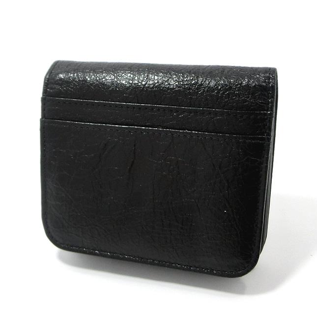 BALENCIAGA バレンシアガ 二つ折り財布 モナコ 765459 ブラック系 レザー ユニセックス BBロゴ シルバー金具 美品 BALENCIAGA（バレンシアガ） 並行輸入 2つ折り財布 モナコ 765459