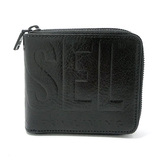 DIESEL（ディーゼル） 二つ折り財布 コンパクト ラウンドファスナー
