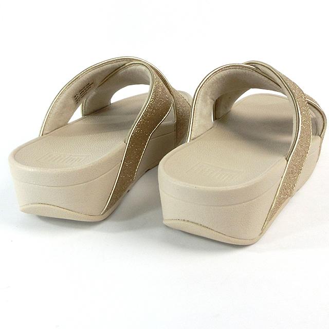 フィットフロップ  サンダル レディース FITFLOP  LULU グリッターダスト クロス スライド IK6-675 PLATINOの画像
