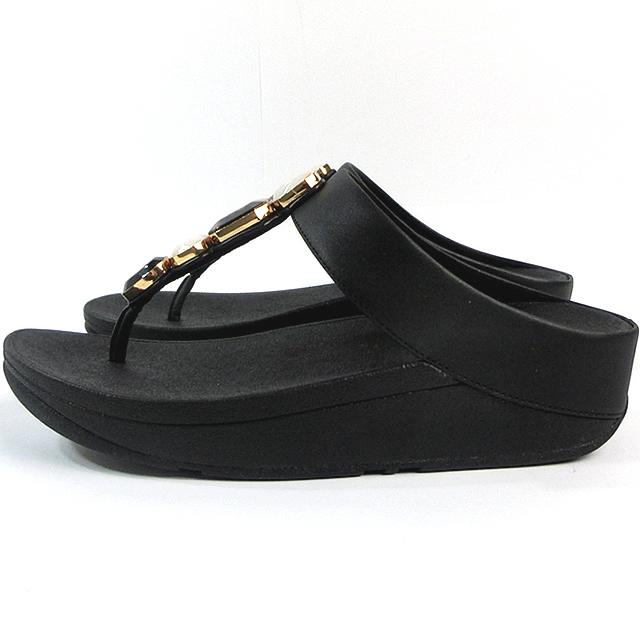 フィットフロップ  サンダル レディース FITFLOP  FINO MULTI-STONE  IU9-090 BLACK ブラックの画像