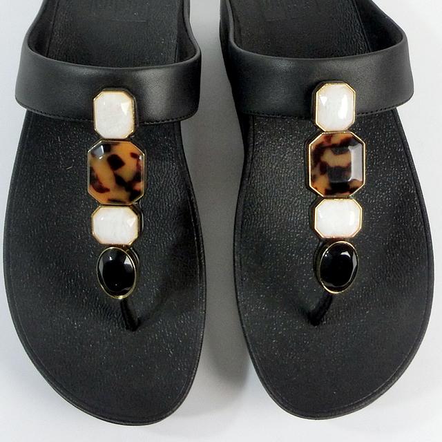 フィットフロップ  サンダル レディース FITFLOP  FINO MULTI-STONE  IU9-090 BLACK ブラックの画像