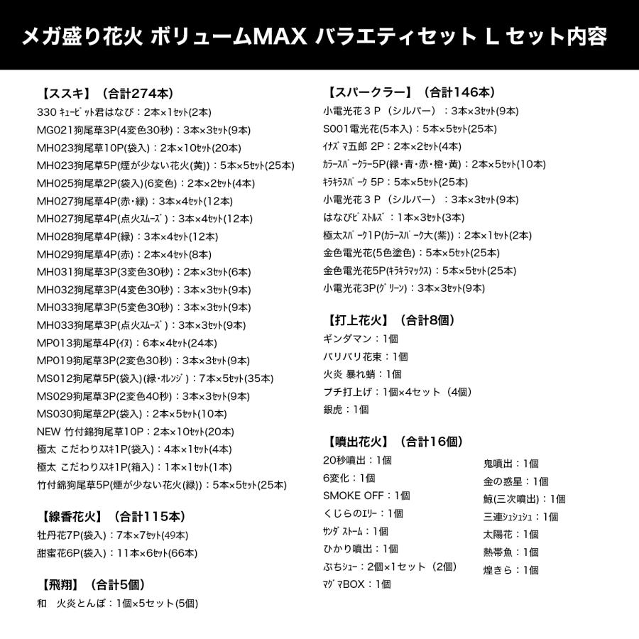 花火セット 手持ち花火 送料無料 メガ盛りボリュームMAX バラエティ