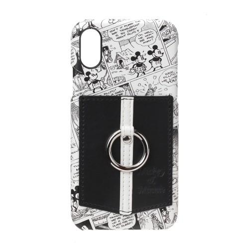 PGA ディズニーiPhoneXS/X対応ハードケース ポケット&リング付き PG