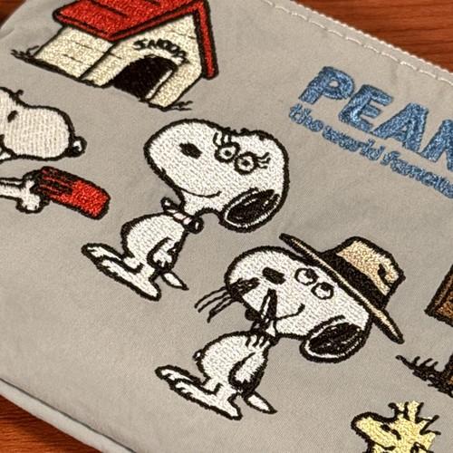 マリモクラフト 送料無料 ピーナッツ/スヌーピー ALL刺繍パスポーチ