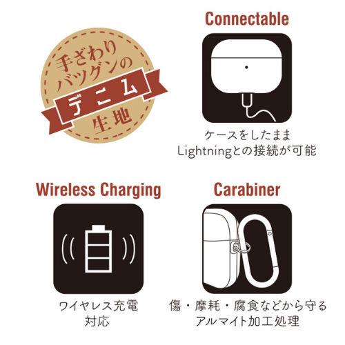 送料無料 ディズニー デニム AirPods Proケース AP-D28-31 /ミッキー