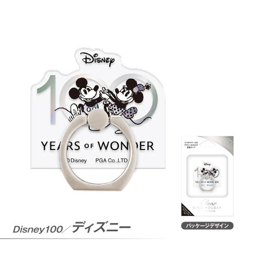 Disney100 ウォルト・ディズニー・カンパニー創立100周年 記念デザイン クリアリングホルダー /スマホリング 指リング｜pre-q｜02