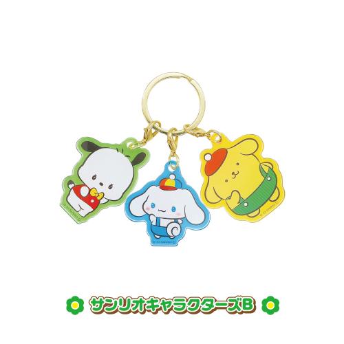 キャラクター アクリル チャーム③ T'S FACTORY サンリオ 3チャームアクリルキーホルダー 3連アクリル SR