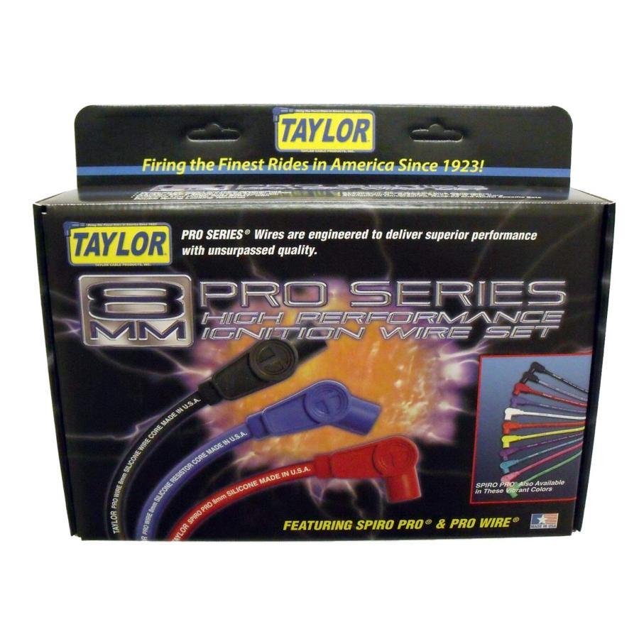 現品特価品 Taylor Cable 70653 8mm Pro Wire Blue Spark Plug Wire Set