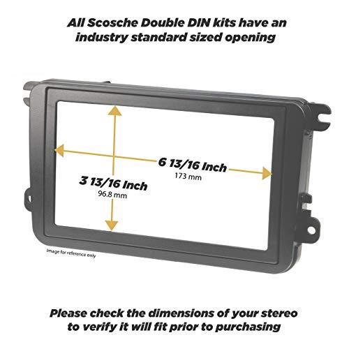 大人も着やすいシンプルファッション Scosche AU2391B Compatible with 2002-08 Audi A4 ISO Double DIN ＆ DIN+Pocket Dash Kit Black