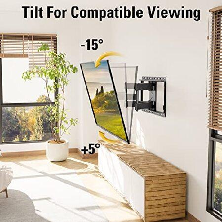 日本からも購入 Mounting Dream TV Wall Mount for 32-65 Inch TV， TV Mount with Swivel and Tilt， Full Motion TV Bracket with Articulating Dual Arms， Fits 16inch Studs，