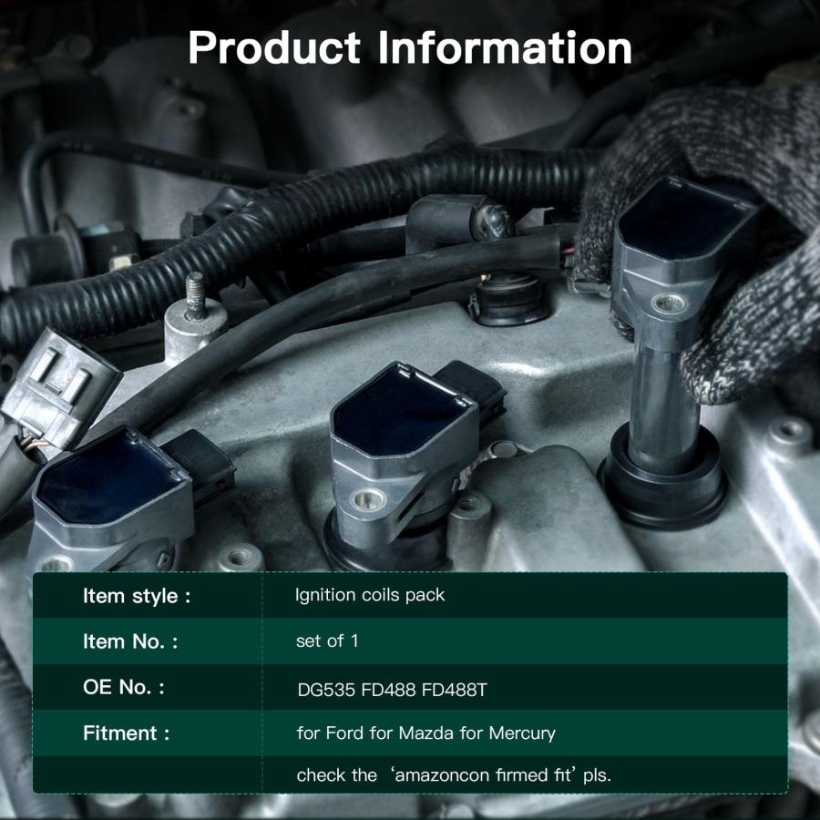 海外規格 SCITOO 100% New Ignition Coil Compatible for Ford/for Mazda MPV/for Mercury/for Jaguar XJ12 1989-2000 Automobiles Fit for OE FD488 C901