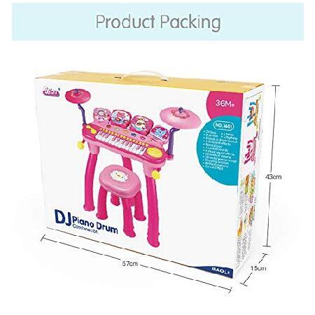 24キー ピアノ キーボード DJ ドラム BAOLI 子供用 おもちゃ 電子DJ 0 