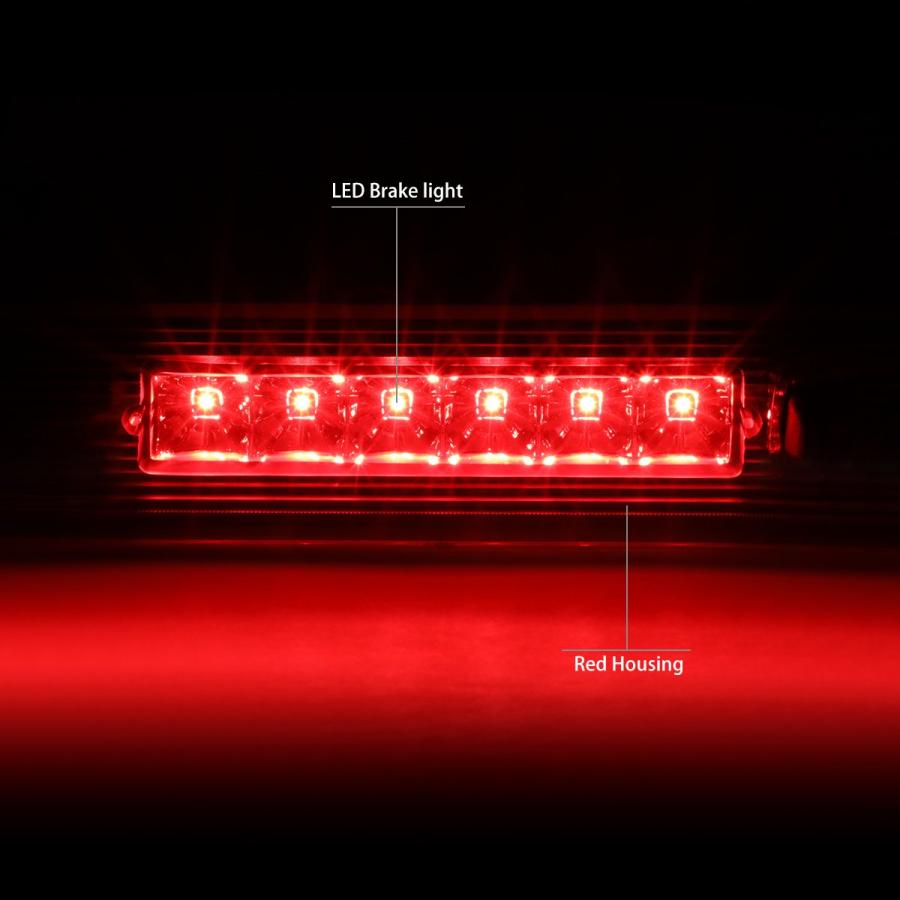 DNA MOTORING 3BL-JGC05-LED-RD Red Lens LED Third Tail Brake Light