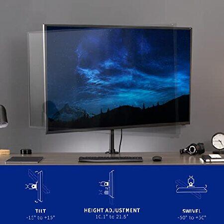 予約取寄 VIVO ブラック ウルトラワイドスクリーン テレビデスクマウント 最大55インチ画面用 フルモーション高さ調節可能 シングルテレビスタンド STAND-V155C