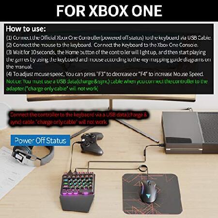 プライスダウン IFYOO KMAX1 Pro Wired Gaming Keyboard and Mouse Set Adapter Converter for Xbox One / PS4 / Switch / PS3 / PCWindows/Linux - Included USB Sync Cable
