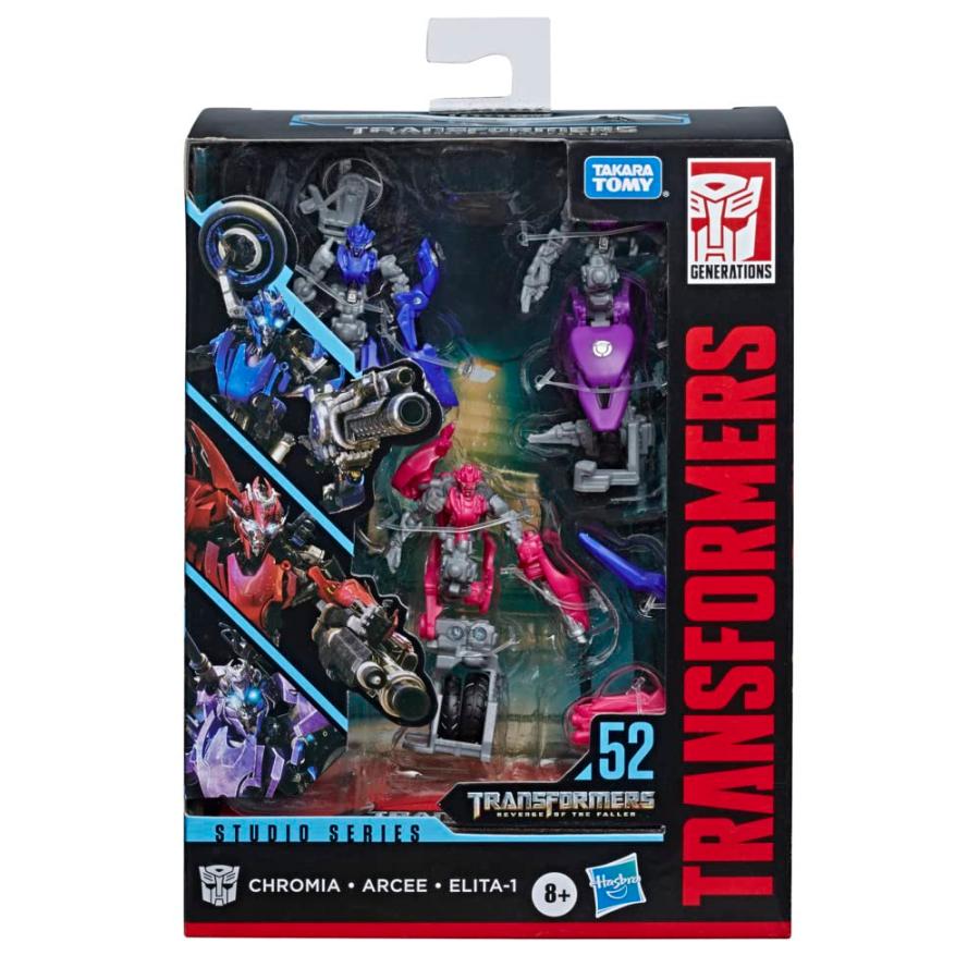 が購入できます Transformers Toys Studio Series 52 Deluxe Revenge of The Fallen Movie Arcee Chromia Elita-1 Action Figure 3 Pack， 4.5