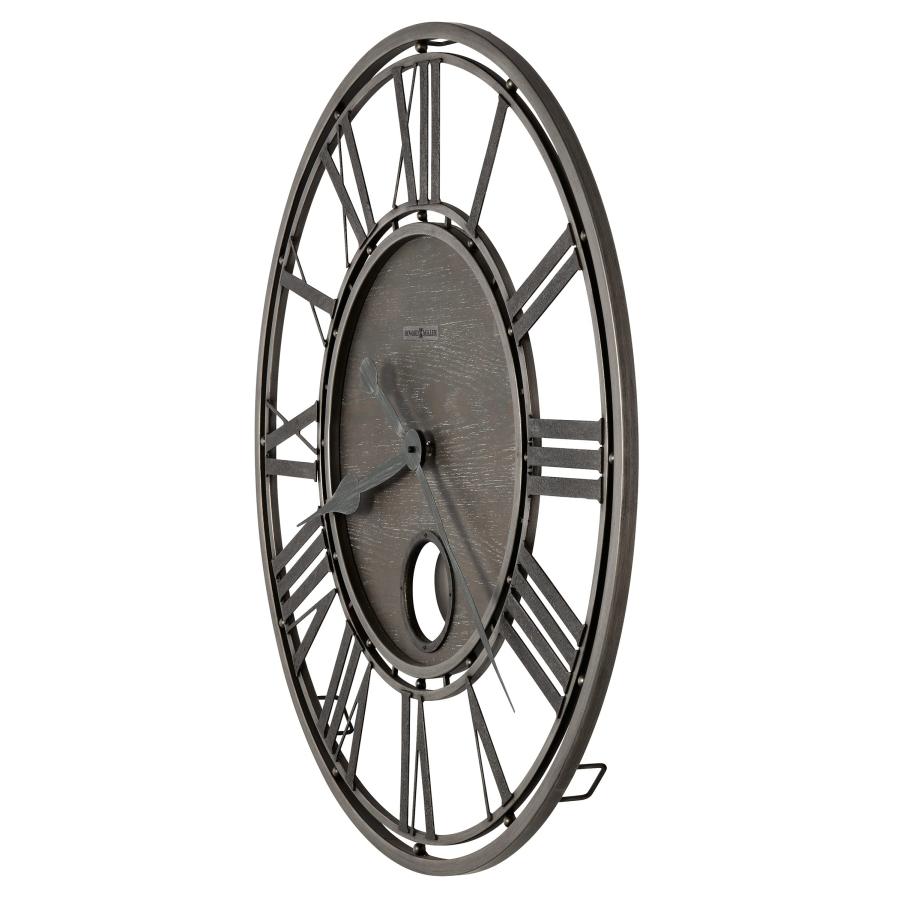 高評価のおせち贈り物 Howard Miller Marius Gallery Wall Clock 625-707 - Wrought Iron Finished in Aged Silver， Open Frame Design， Aged Silver Pendulum， Modern Home Decor， Qu