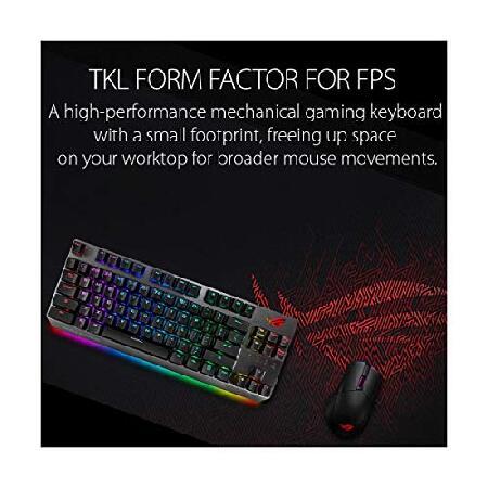 自宅で試着 ASUS RGB Mechanical Gaming Keyboard - ROG Strix Scope TKL | Cherry MX Brown Switches | 2X Wider Ctrl Key for FPS Precision | Gaming Keyboard for PC， B