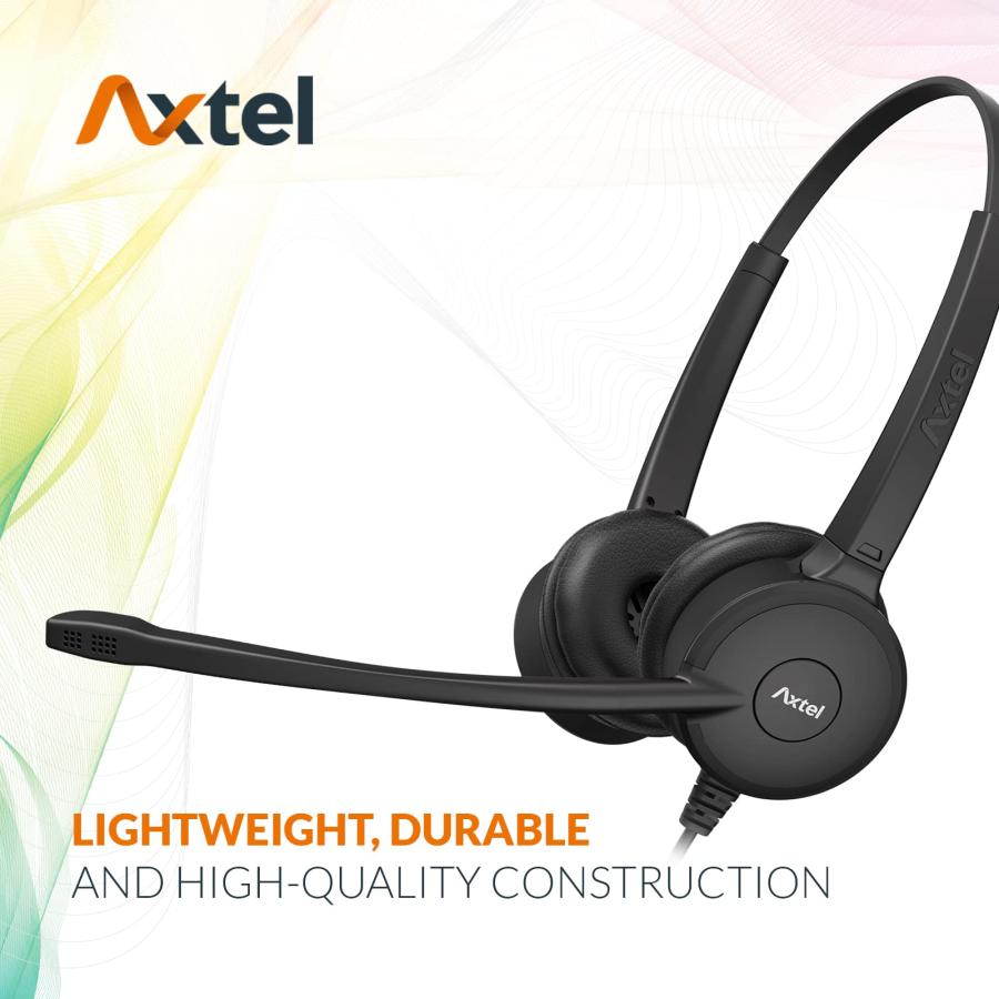 特別オファー Axtel Bundle Prime Duo with AXC-02 Cable | Noise Cancellation - Compatible with Grandstream GXP1600， GXP1700， GXP2100， GRP2600 Series Phones