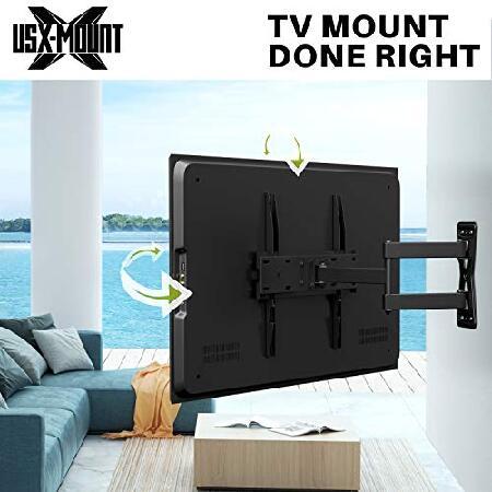 再値下げしました！ USX MOUNT ユーエックスマウント フルモーション テレビ壁マウント ほとんどの26~55インチのテレビ用 組み立て済み壁テレビブラケット スイベルチルト延長高さ