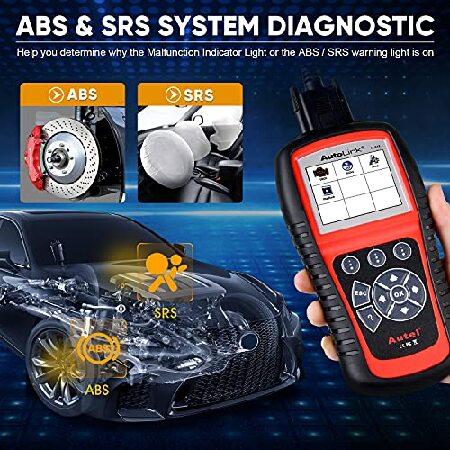 Autel AutoLink AL619 スキャナー 2023年最新車ABS SRS ＆ CAN OBD2 診断スキャンツール  10種類のOBDIIテストモード DTCs検索 ライブデータ エンジンライトコー
