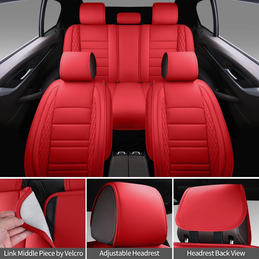 店舗の商品販売 SPEED TREND Car Seat Covers - Premium PU Leather for Ultimate Comfort ＆ Protection， Easy Installation and Universal Fit for Most Cars SUVs Trucks ST