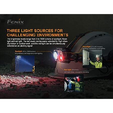 期間限定値下げ Fenix HP25R v2.0 USB-C Rechargeable Headlamp Bundle with Backup Battery， 1600 Lumen Spotlight， 400 lumens Floodlight and Red Light with LumenTac Organ