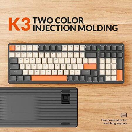 セールクーポン Ajazz K3 TKL ゲーミング メカニカル キーボード 有線 コンパクト 10 クロマ RGB バックライト付きコンピューターキーボード 数字パッド付き 98キー PCゲームキ