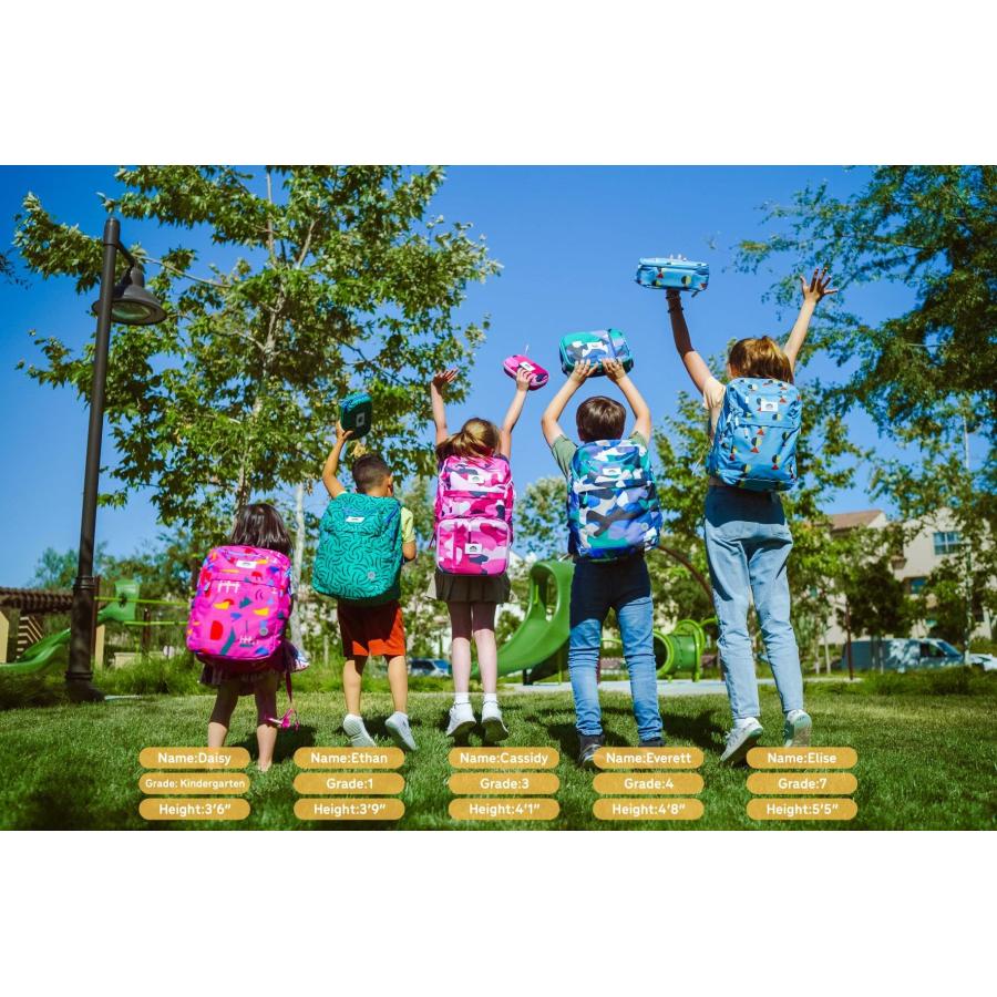 レビュー高評価 uninni 16 Kid´s Backpack for Girls and Boys Age 6+ with Padded， and Adjustable Shoulder Straps. Fits Height 3´9 Kids Strokes Green