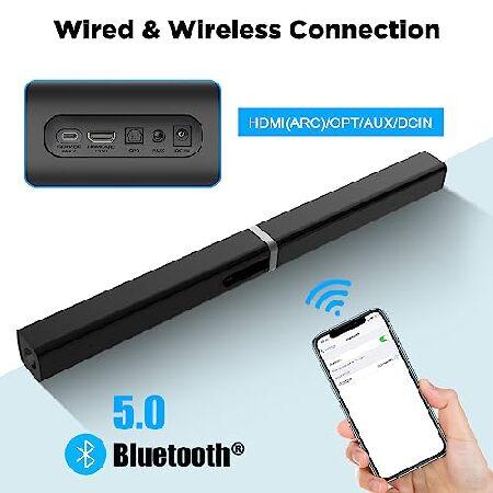 気に入って購入 MZEIBO Sound Bars for TV Bluetooth 5.0 4 Speakers Deep Bass Home Theater TV Speakers Optical/HDMI/Aux/Remote Control/Wall-Mounted