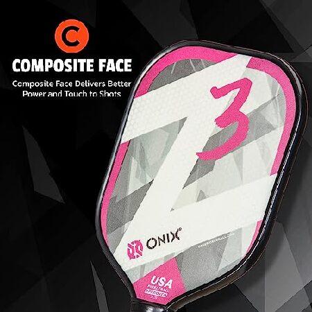 現品発送 Onix Z3 ピックルボールパドル - 複合ピックルボールパドル - USA ピックルボール承認 ピックルボールラケット ピンク KZ1503-PNK 【EI2035232867】(11830円)