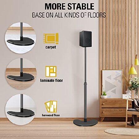 Mounting Dream スピーカースタンド ペア 最大40インチ 高さ調節可能 スピーカースタンドマウント 高耐久ベース 拡張可能チューブ 1スタンドあたりの耐荷重11ポ 