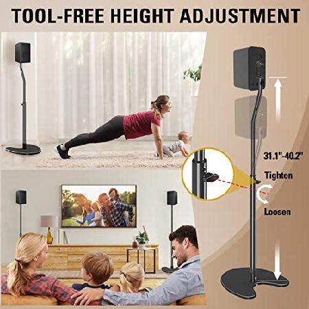Mounting Dream スピーカースタンド ペア 最大40インチ 高さ調節可能 スピーカースタンドマウント 高耐久ベース 拡張可能チューブ 1スタンドあたりの耐荷重11ポ 