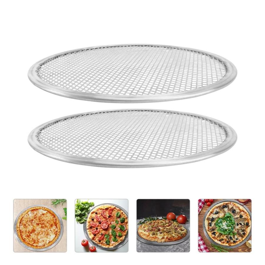 タッチパネル jojofuny 6 pcs Tools Screen， Stick Aluminum Holes Pizza Plate Crisper Seamless Oven Barbecue Restaurant Thicken Home for Cook Making Net Alloy Tray Ba