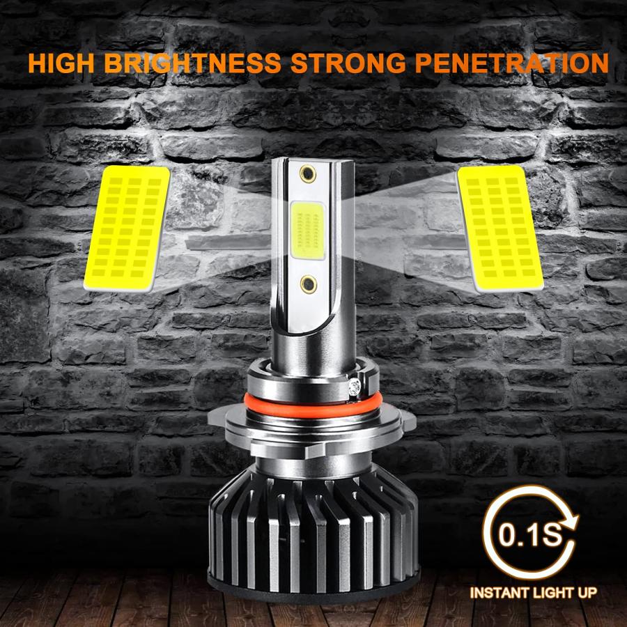 QUAYUB Fit for GMC Yukon 2015-2018 LED Headlight Bulbs Combo, 9005