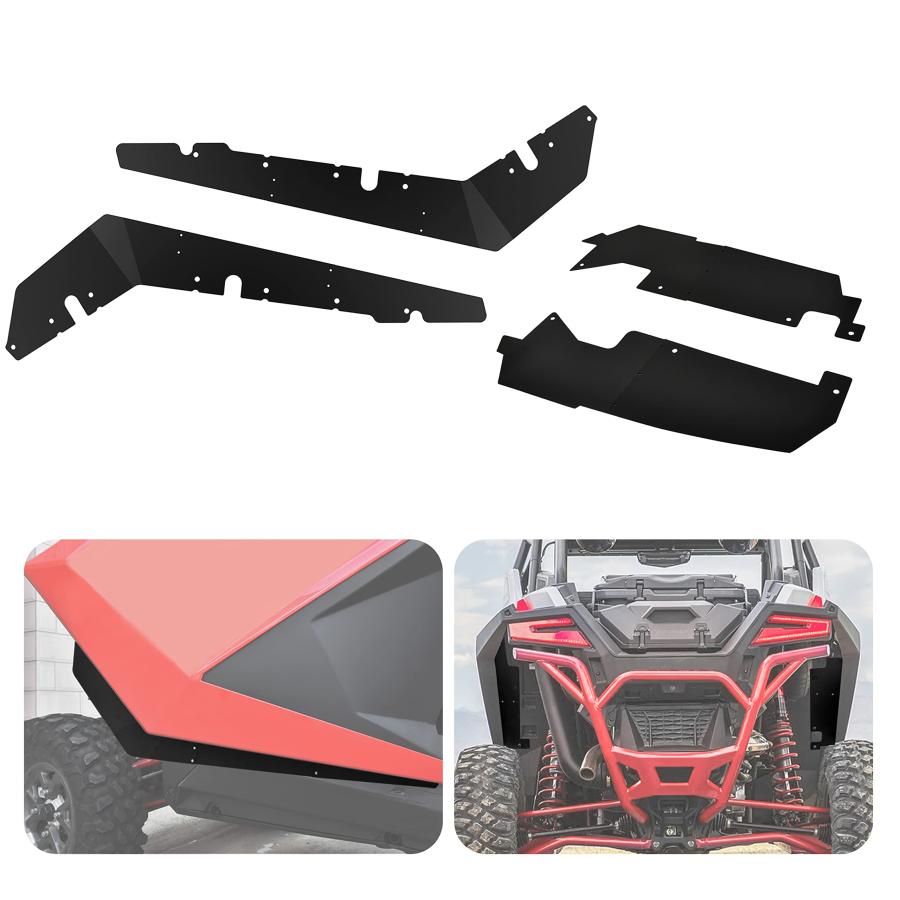 KATIMOTO Mudguard Lower Door Valance for Polaris RZR PRO XP 2023, Rear Wheel Well Block Offs