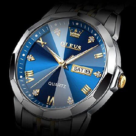 OLEVS Men Watches Stainless Steel Wrist Watch Quartz Analog