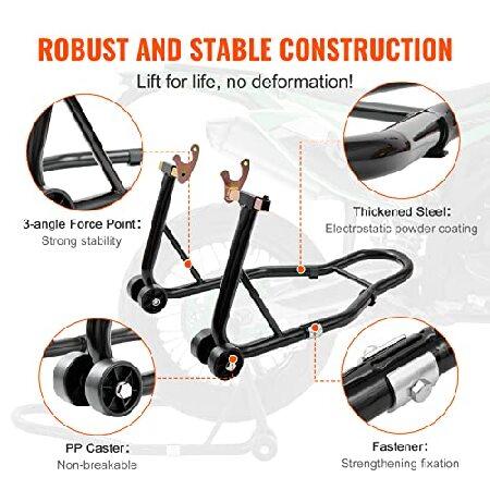 買取格安 VEVOR Motorcycle Rear Wheel Stand， with U + L Fork Swingarm Spool， 850 lbs Capacity Heavy Duty Rear Wheel Stand Motorcycle Lift Jack Stand， for Suzuki