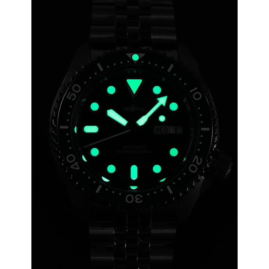 特価セールコーナー TACTICAL FROG Heimdallr Stainless Steel SKX007 Dive Watches for Men， NH36A Movement C3 Luminous Mens Automatic Watches， 200 Meter Water Resistant， Mul