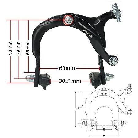 保護 FOMTOR バイクブレーキ Cブレーキ キャリパーセット 自転車 リア＆フロントブレーキキット アルミニウム合金 サイドプルブレーキ MTB マウンテンバイク ロードバ