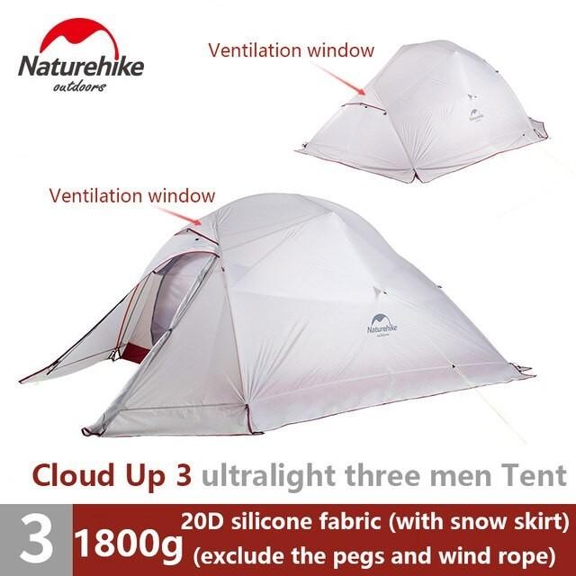 Naturehikeアップグレードクラウドアップ1 2 3超軽量テントフリースタンディング 3 Person With Skirt Fra840 Pre Style 通販 Yahoo ショッピング