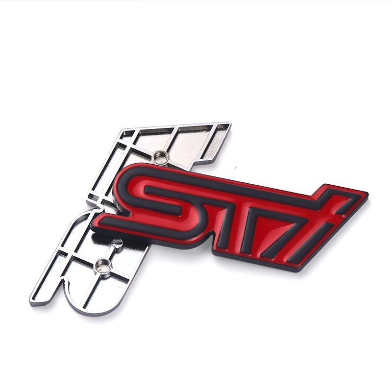 金属 3D 車スタイリング STI フロントグリルステッカー車ヘッドグリルエンブレムバッジスバル XV インプレッサ 倉庫